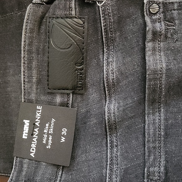 Mavi Adriana Ankle Super Skinny Unfinished Hem in Grey sz 30 MSRP $98 NEW W-323 - Picture 7 of 13